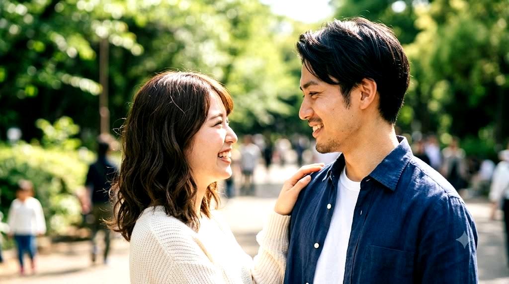 函館の人気エリアを舞台に地元女性との自然な出会いを描いた恋愛記事のアイキャッチ