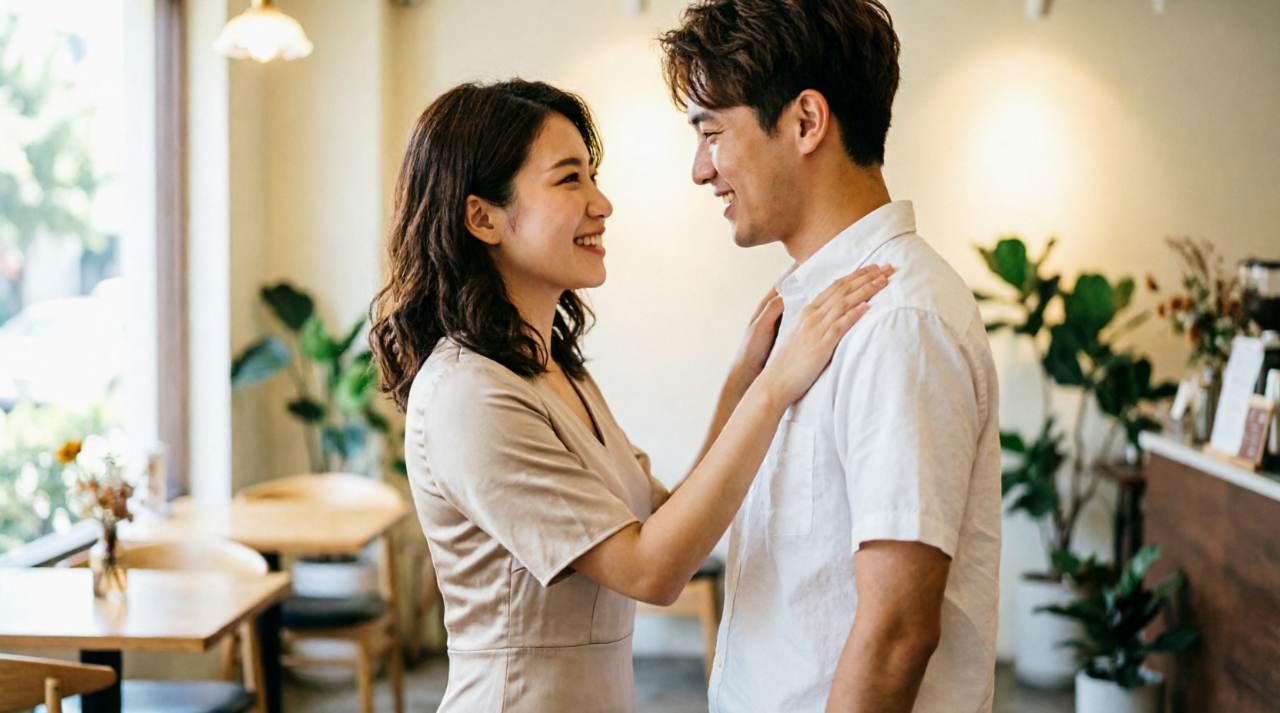 女性へ自然に話しかける男性のイメージ