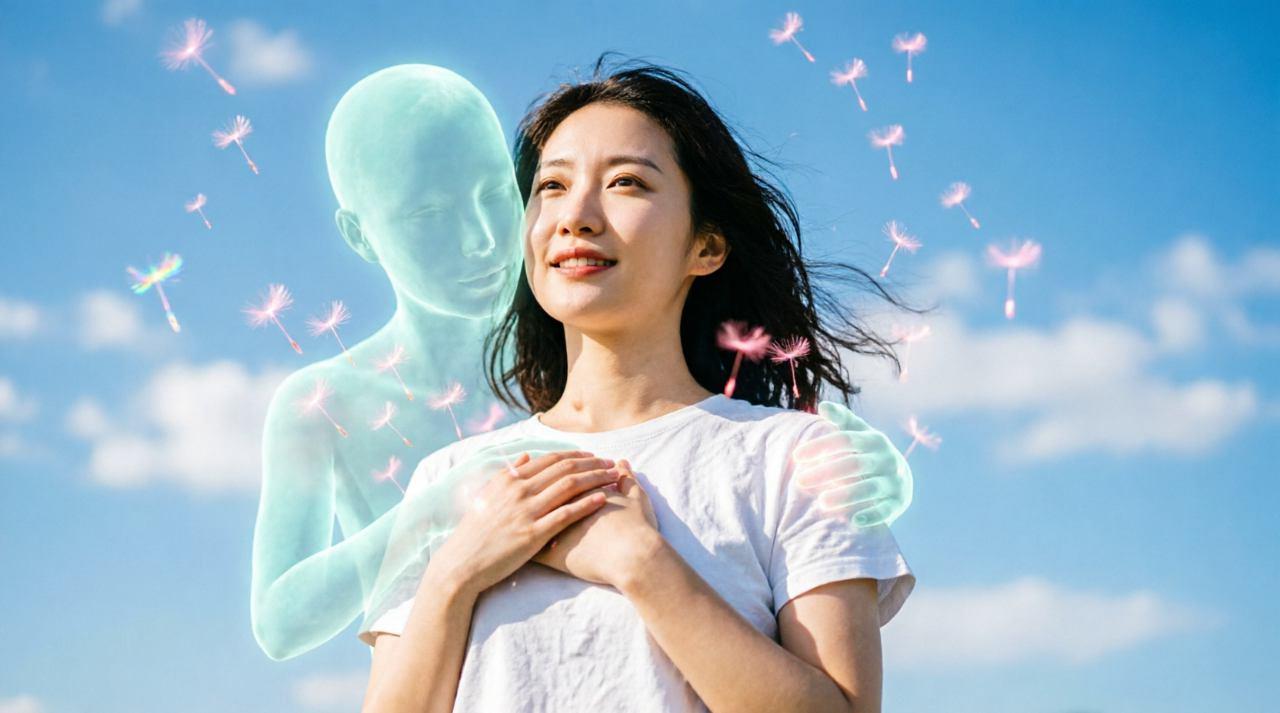 緊張せずに女性と向き合う自信に満ちた男性の背中