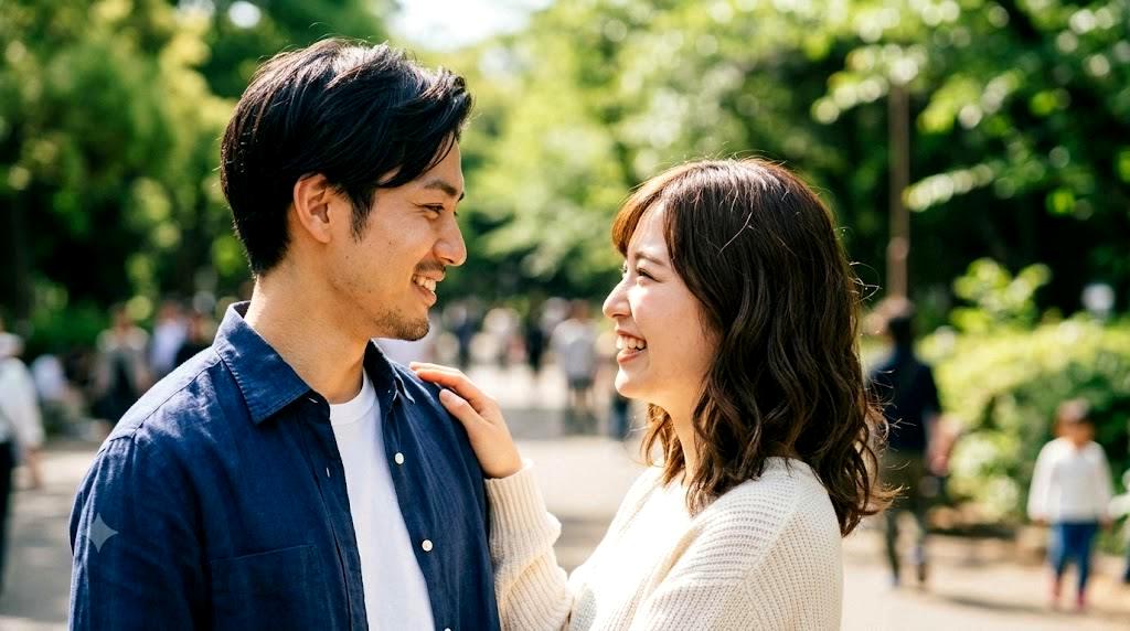 鏡の前で髪型と服装を整える男性