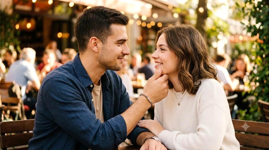 女性と自然に会話する男女のイメージ