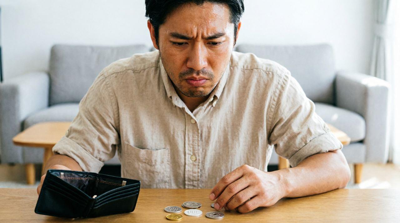 伸び放題の髪とパサついた毛先が目立つ男性の後ろ姿
